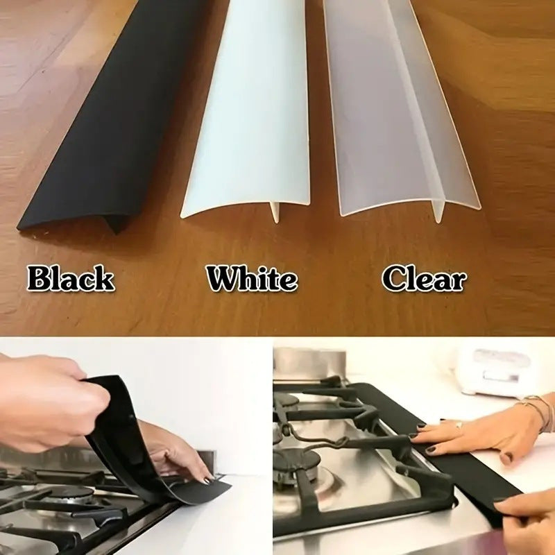 Self Adhesive Kitchen Countertop Gap Cover Strip Silicone Seal Tape Oil Stain  for Stove Sink