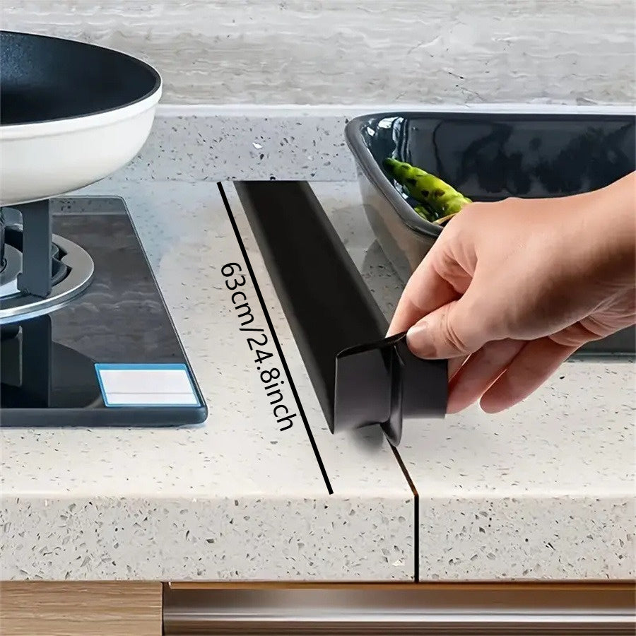 Self Adhesive Kitchen Countertop Gap Cover Strip Silicone Seal Tape Oil Stain  for Stove Sink